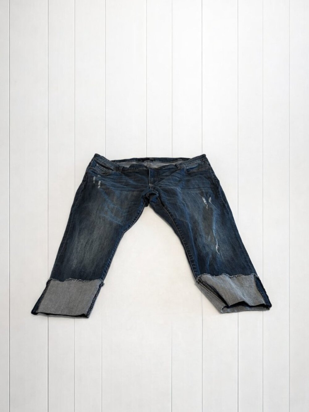 Kut Distressed Jeans, Size 22, Cuffed Hem, Pre-Loved